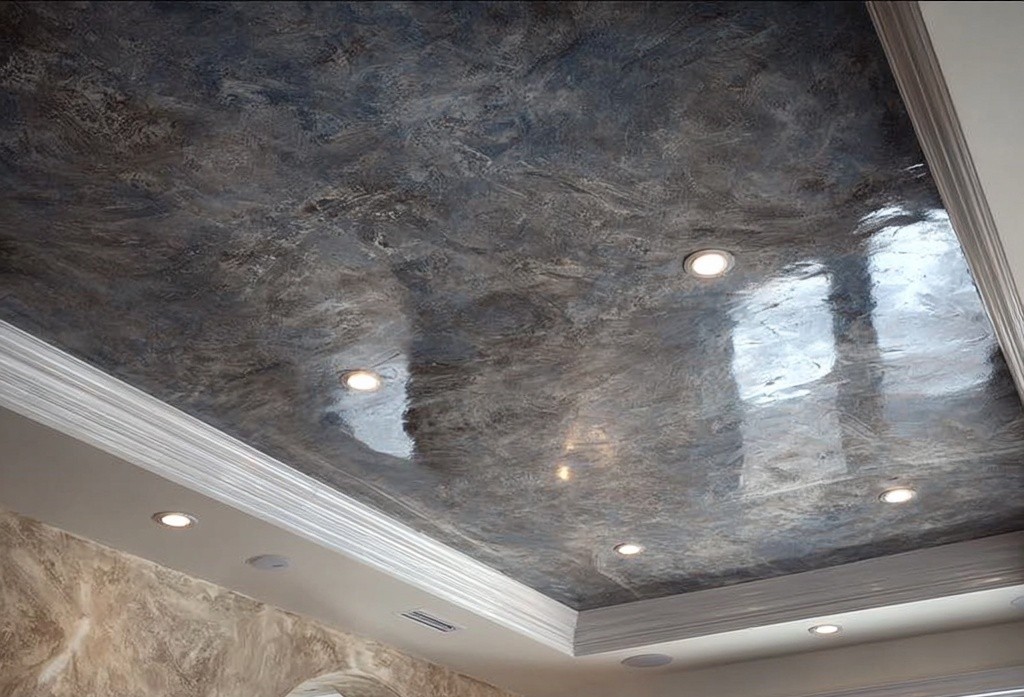 Dark Gloss Venetian Plaster Ceiling Sydney — Luxury Statement in Sydney